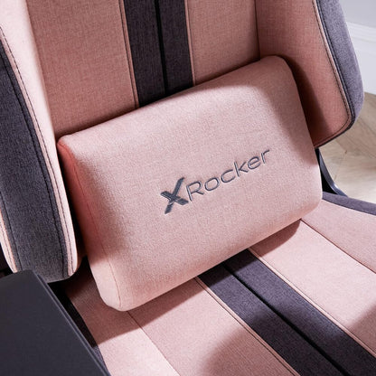 X-Rocker Onyx High Back Ergonomic Gaming Chair for Adults & Teens - 4D Armrests, Head & Lumbar Cushion, Height Adjustable Recliner, Luxury Fabric
