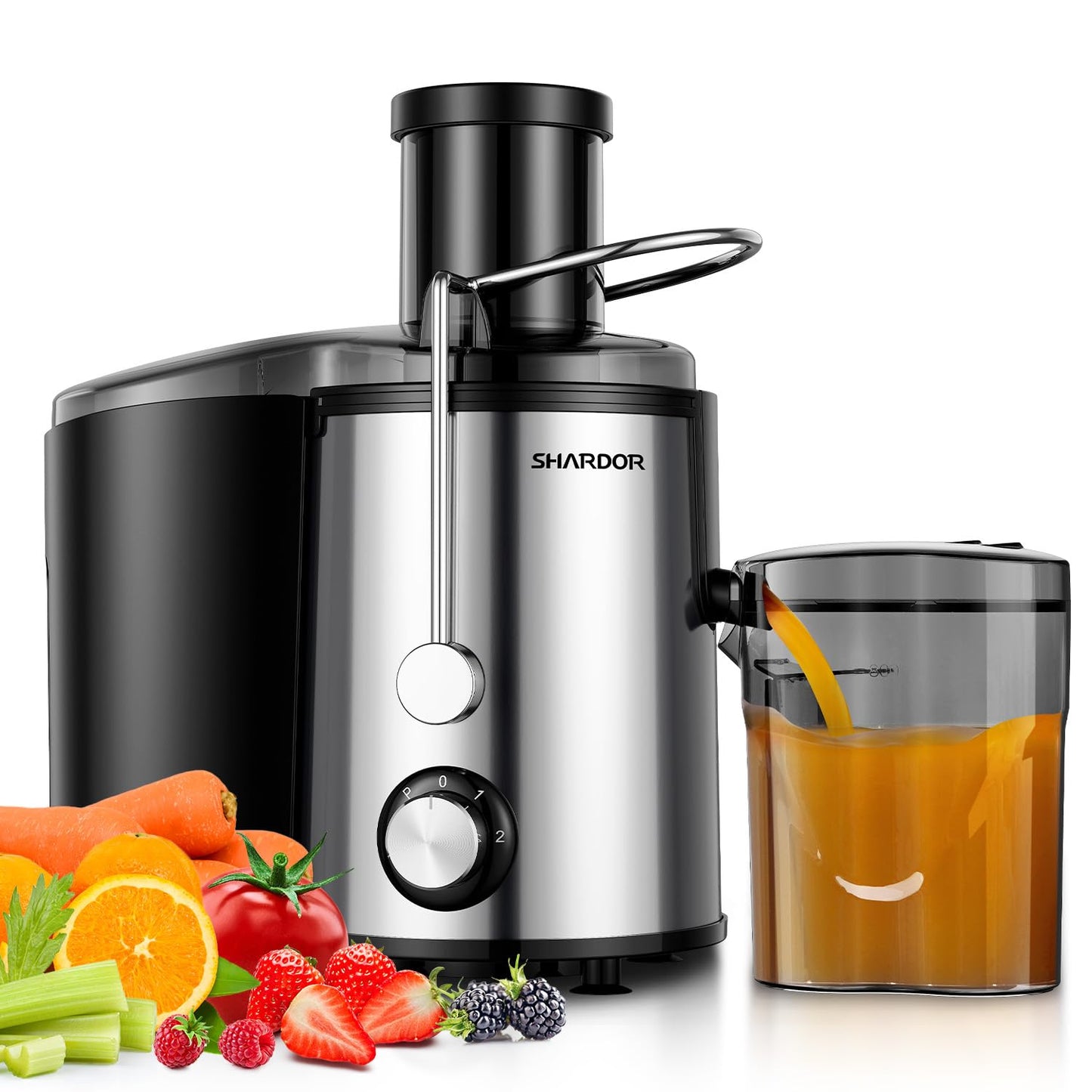 Juicer Machines, 800W Juicers with 3 Speed Control for Fruit and Vegetables,Higher Juice Yield Extractor Machine, Stainless Steel Centrifugal Juicers