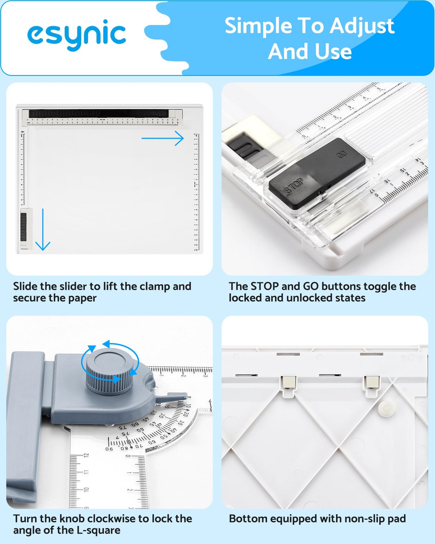 eSynic A4 Drawing Board Set with Adjustable Measuring System