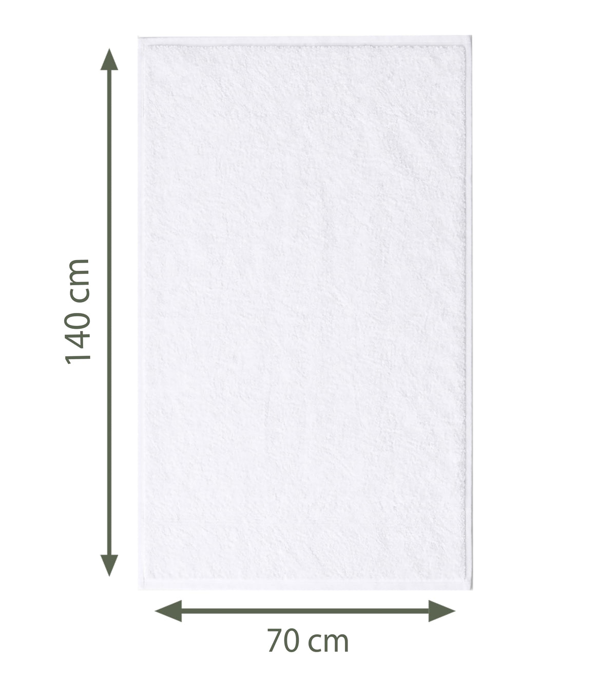 Caramont Set of 6 Bath Towels 70 x 140 cm - 100% Cotton, Ultra Soft, Highly Absorbent, Quick Drying, Hotel Quality - White - for Bathroom, Shower