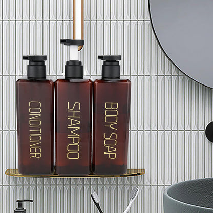 Hokretme 3 Pack Shampoo and Conditioner Dispenser 550ml Shower Soap Bottles Refillable Shampoo Pump Bottle Dispenser Plastic Empty Body Wash