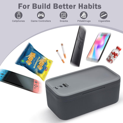 Small Lockable Storage Box with Combination Code - Secure Medicine Safe, Phone Jail, and Snack Box for Home, Fridge, Office, or Travel