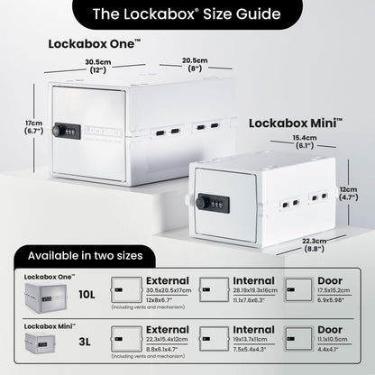 Lockabox One™ | Premium Lockable Medicine Box (10L) | Lightweight & Hygienic Medicine Lock Box | Made In Britain | External Size 31 x 21 x 17 cm