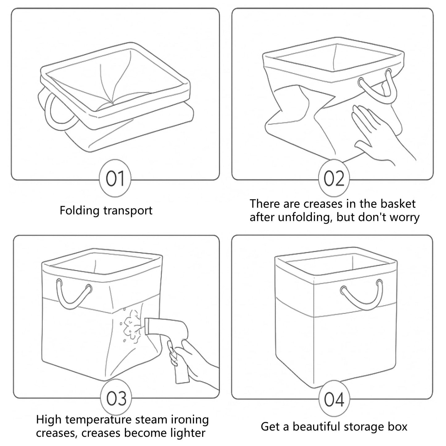 Mangata Fabric Storage Boxes, 28x28x28cm Storage Baskets Storage Cube Boxes for Organizing Clothes Shelf Nursery Home Closet