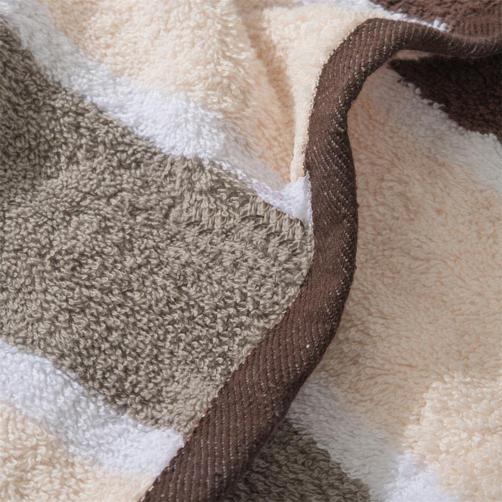 Towel for Sauna, Gym, Bath Aqua Fabric Terry Towelling 80 x 200 cm Brown Stripes