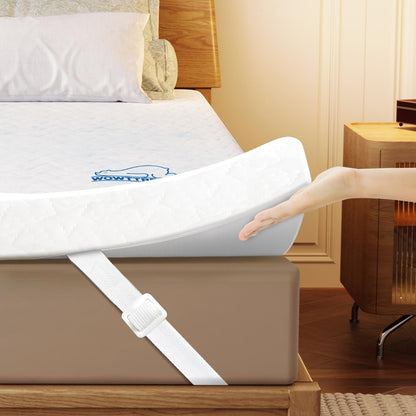 wowttrelax Memory Foam Mattress Topper Double Bed, 7cm Thick Orthopedic Cooling Double Mattress Topper for Back Pain Relief, Washable Cover with
