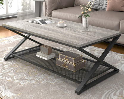 LVB Coffee Table for Living Room Coffee Tables With Storage 120cm Grey