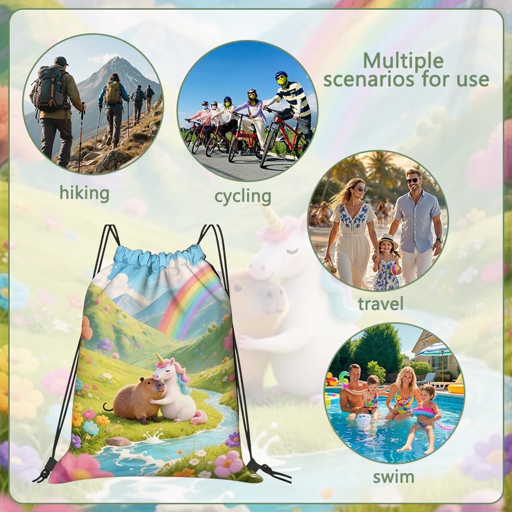 Vexthorion Capybara Quick Dry Microfiber Towel And Swimming Bag 75 x 150 Cm