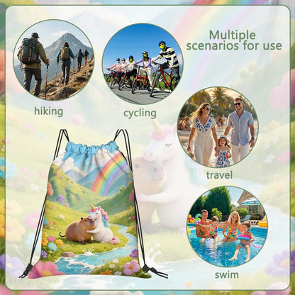Vexthorion Capybara Quick Dry Microfiber Towel And Swimming Bag 75 x 150 Cm