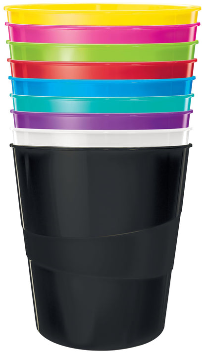 Leitz WOW 52781016 Waste Paper Bin, Pack of 6, 15 Litres, Plastic, Yellow,