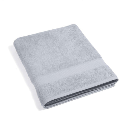 spugnissima - Ocean 100% Cotton Plain Bath Towel, 100 x 150 cm, Pearl Grey
