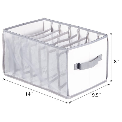 Univivi Large Clothes Drawer Organiser, 7 Grids, 4 pack