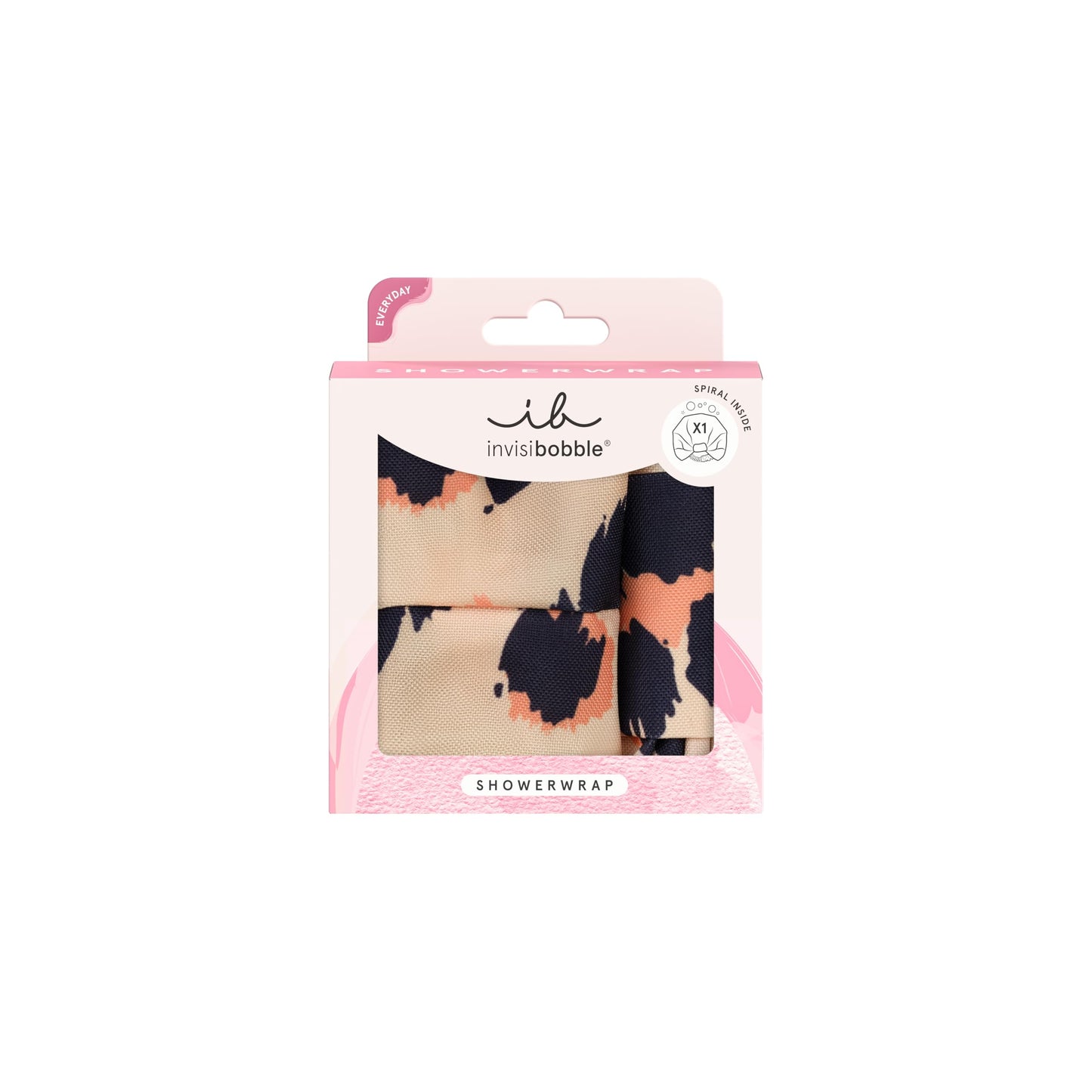 invisibobble - Set Showerwrap Leo - Waterproof Shower Cap - Protects Hair from Moisture & Frizz - Stylish Leopard Print - Reusable and Stylish
