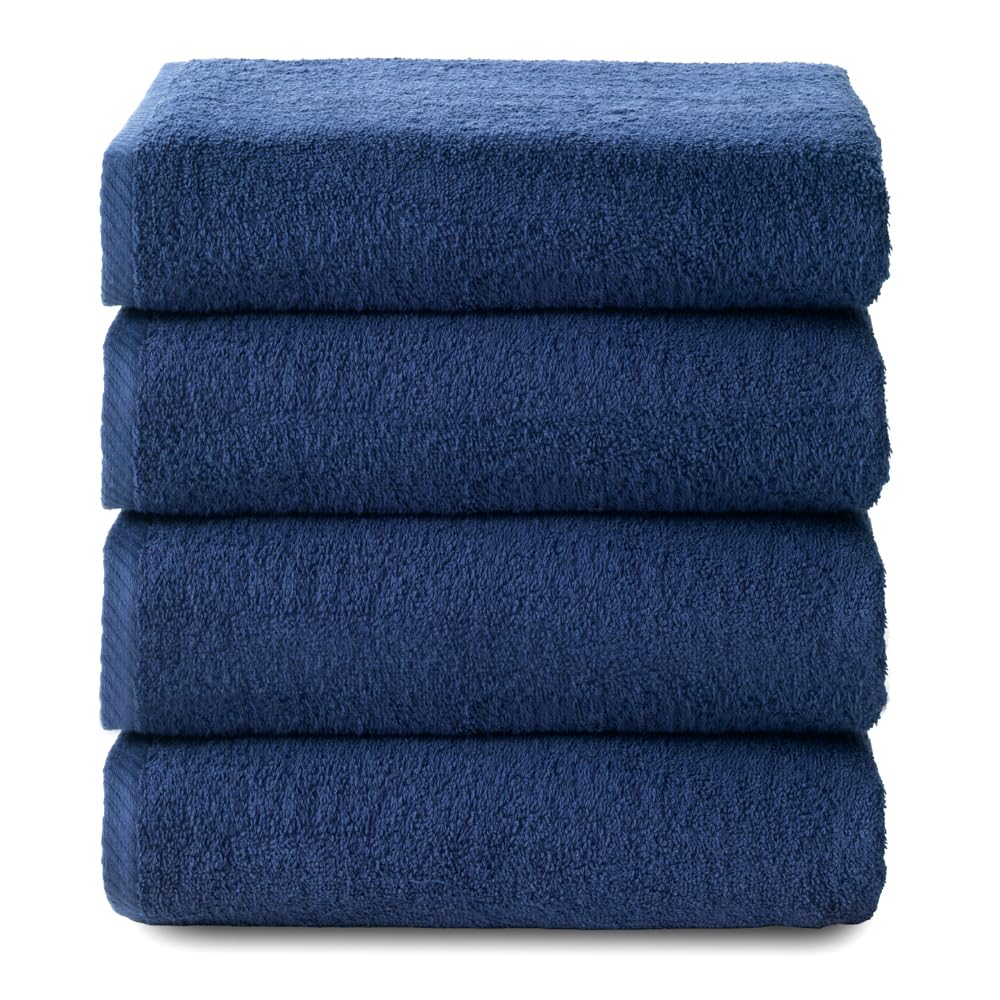 Top Towel - Plus - Bath towels - 4 face towels or bidet - 30 x 50 cm - 100% cotton - Navy