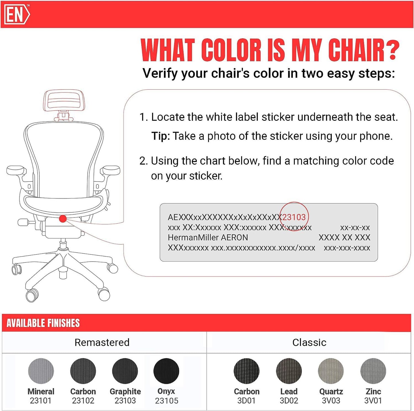 Original Headrest for the Herman Miller Aeron H4 Carbon Chair | Colors and mesh matching the Aeron Classic Chair 2016 and earlier models