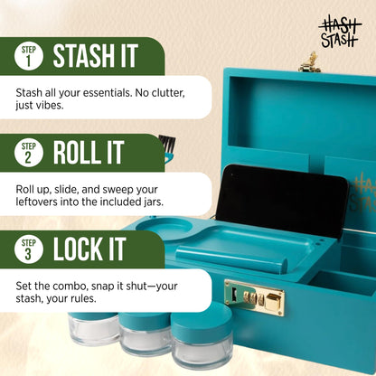 HASHSTASH - The OG Storage Box (Teal and gold)