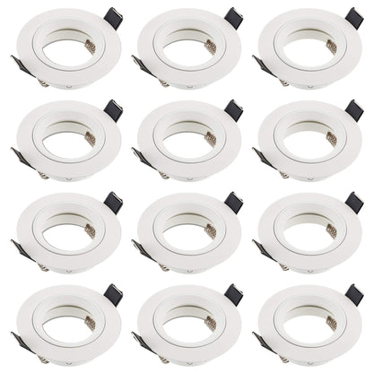 SEBSON Downlights with GU10 Lamp Holder - Recessed Ceiling Lights - Spotlight Mounting Frame Aluminium - Hole 65mm (min. 60mm, max. 70mm) - Set of 12