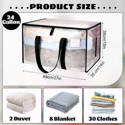 Dntorx 2 Pack 90L Moving Bags Heavy Duty Storage Bag Dorm Moving Essential