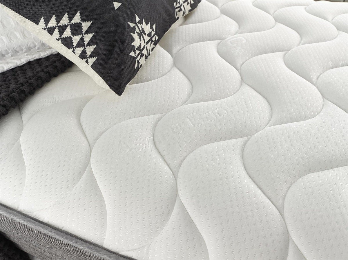 Aspire Beds 3 Layer Double Comfort Fillings & AC Aspire-Cool Touch Long Wave Sleep Surface Hybrid Bonnell Sprung & Memory Foam Premium Mattress