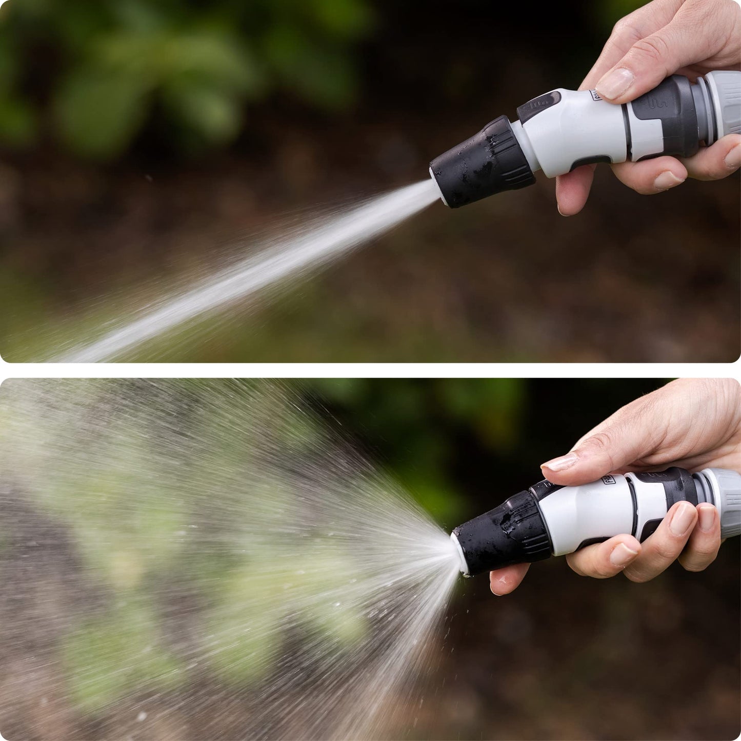FITT Force 25m, Water Hose for Garden Irrigation, Light, Resistant and Compact, for Intensive Use, with Nozzle, Colour Grey-Lime, -43% CO2e