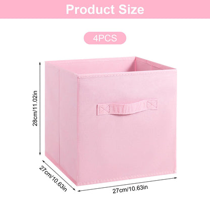 GFUEIGJ Cube Storage Boxes Foldable Storage Cubes Cube Storage Box with Handles Square Storage Boxes for Home Office Kids Room Closet Shelves