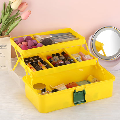 IGNPION 3 Tiers Craft Stackable Storage Box，Plastic Tool Dividers Organiser