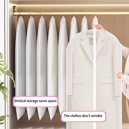 YMWALK 2-Pack Breathable Garment Bags, Long Suit Covers, Dustproof and Waterproof Storage with Zipper, Ideal for Suit, Coat, and Dress Protection