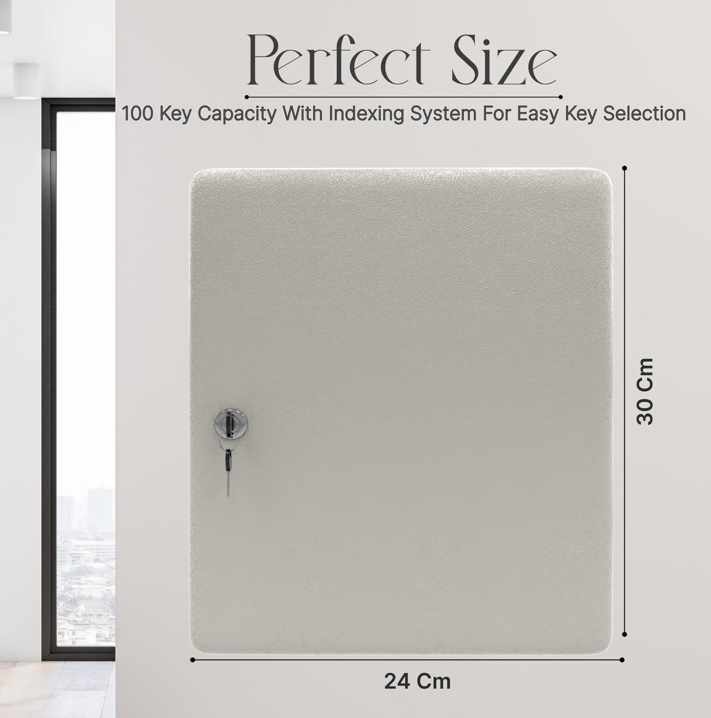 Landlord Direct Supplies LDS® Large Key Cabinet Wall Mounted (100 Keys) Key Box Includes 100 Indexing Numbers & Mounting Harware