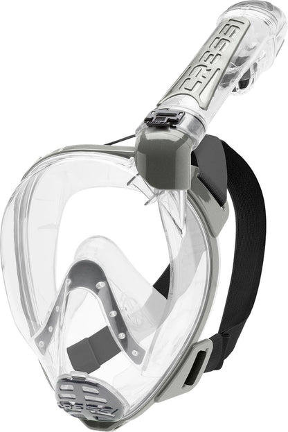 Cressi Duke Full Face Snorkel Dry Mask - Available in Standard Version or with Action Cam Holder, Adult Unisex