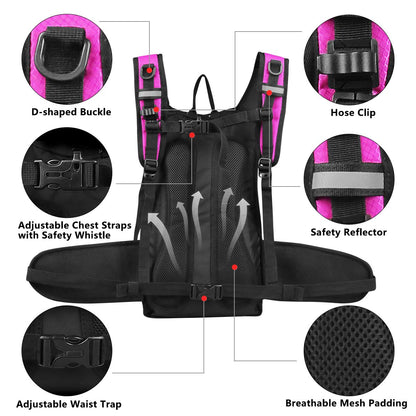 Lunidry Hydration Backpack with 3L Water Bladder, 15L Running Hydration Backpack for Men & Women, Lightweight Leakproof Water Rucksack Mountain Bike