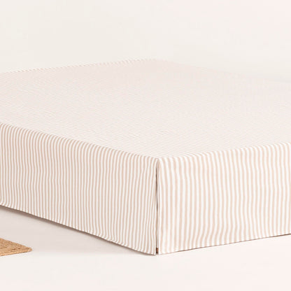 Bed Cover 140 x 190 / 200 cm Bed Base Cover 140 cm – Beige Stripes