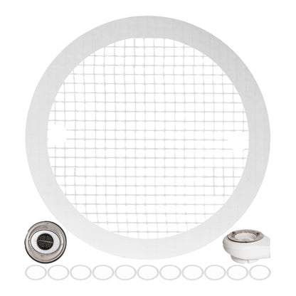 Drain hair catcher for gluing, 12 pcs, compatible with Viega Tempoplex shower drain year 2001-2006, disposable strainer sticker, shower tray filter