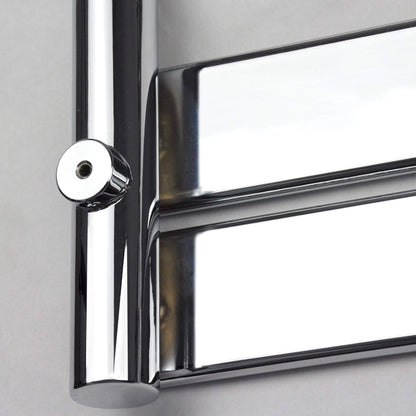 iBathUK Zerith Wall Mounted Flat Panel Heated Towel Rail, 12 Column Slim Flat Steel Hydronic Central Heating High Thermal Output Designer Bathroom