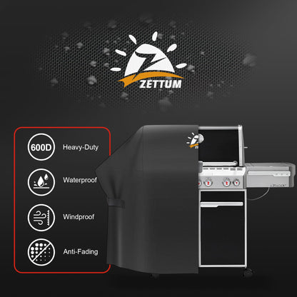 Zettum BBQ Cover 170 CM - 7108 Grill Barbecue Cover for Summit 400 Series Gas Grill Heavy Duty & Waterproof, PU Cover for Weber Summit 470, 420, 2022