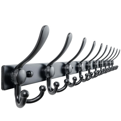 Dseap Coat Rack Wall Mount 94cm, Heavy Duty 2.5mm Base vs Flimsy 1mm, Double-Thick Solid Anti-Snap Hooks