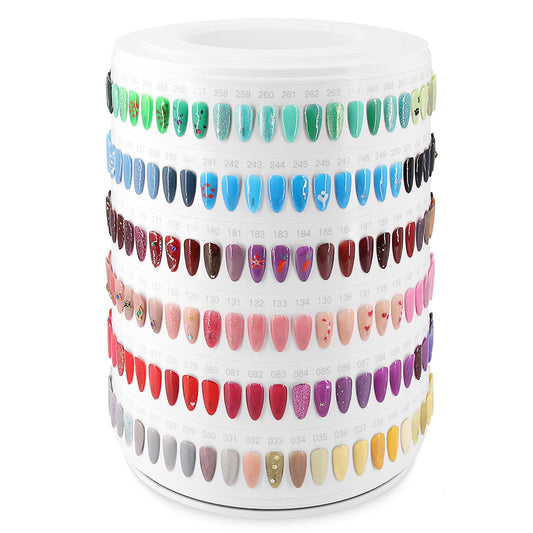300 Nail Colour Display Book Tower Rotatable Nail Book, Professional Nail Art Display Book Gel Nail Polish Chart Show (CS300)