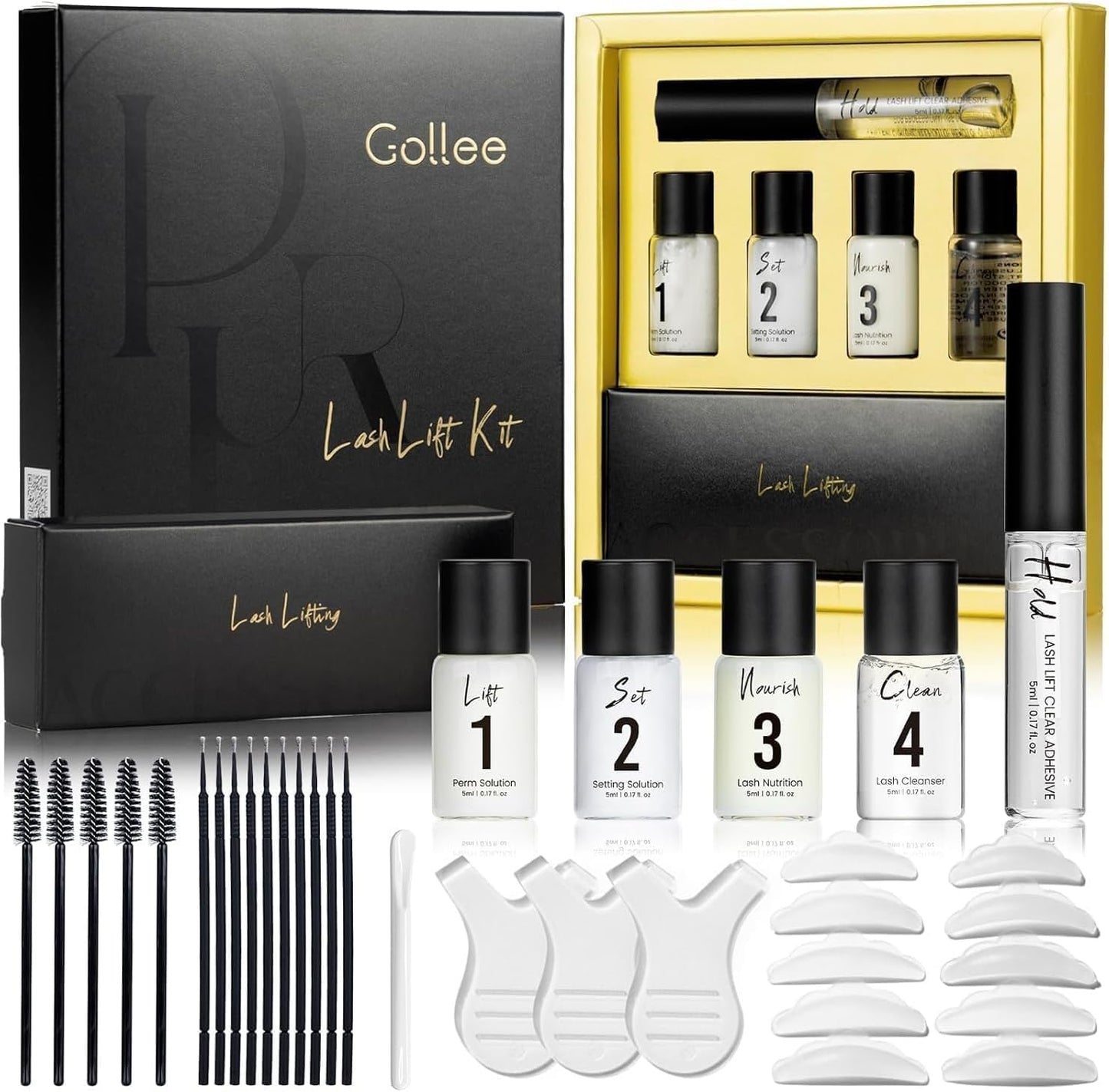 Lash Lift Kit & Brow Lamination Kit Eyelash Perm Kit Semi-Permanent Lash Curling Perming with Detail Instruction Easy for Beginner Achieve