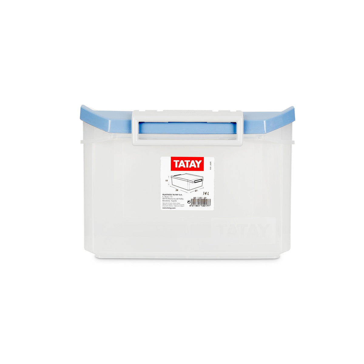 TATAY Storage Box Stackable Design ABS Plastic Lid with Hinges Included