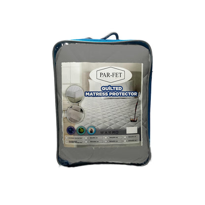 Cotton Mattress Protector, Waterproof, Quilted with Anti-Allergic, Anti Dust Mite, Soft and Quiet, Breathable (Grey, 160 x 200 cm)