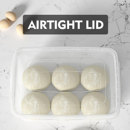 Parlynies 2 Packs 16 L Pizza Dough Proofing Box with Latching Lid, Clear