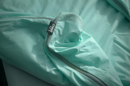 lekka EASY-CHANGE & EASY-IRON, ZIP-AROUND Duvet Cover Set for King Size Bed (Duck Egg) (Blue, Green, Teal, Aqua, Mint, Sage, Turquoise)