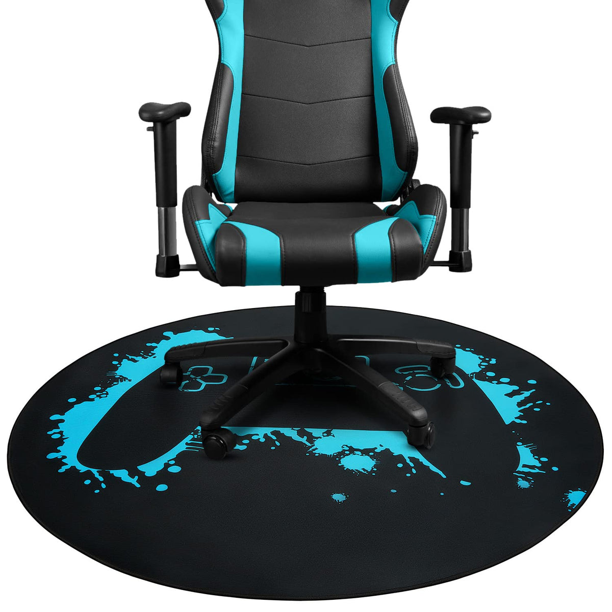 Gaming Chair Mat 47 Inch Round Chair Mat for Hardwood Floor Gaming Rugs Office Chair Rug Chair Mat Carpet Antislip Floor Protector for Gaming Room