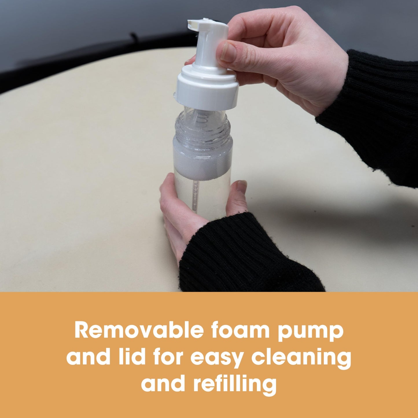 Foaming Bottle 150ml - Pump Dispenser for Cleaners/Soap/Shampoo - Creates Foam for easy Cleaning (1)