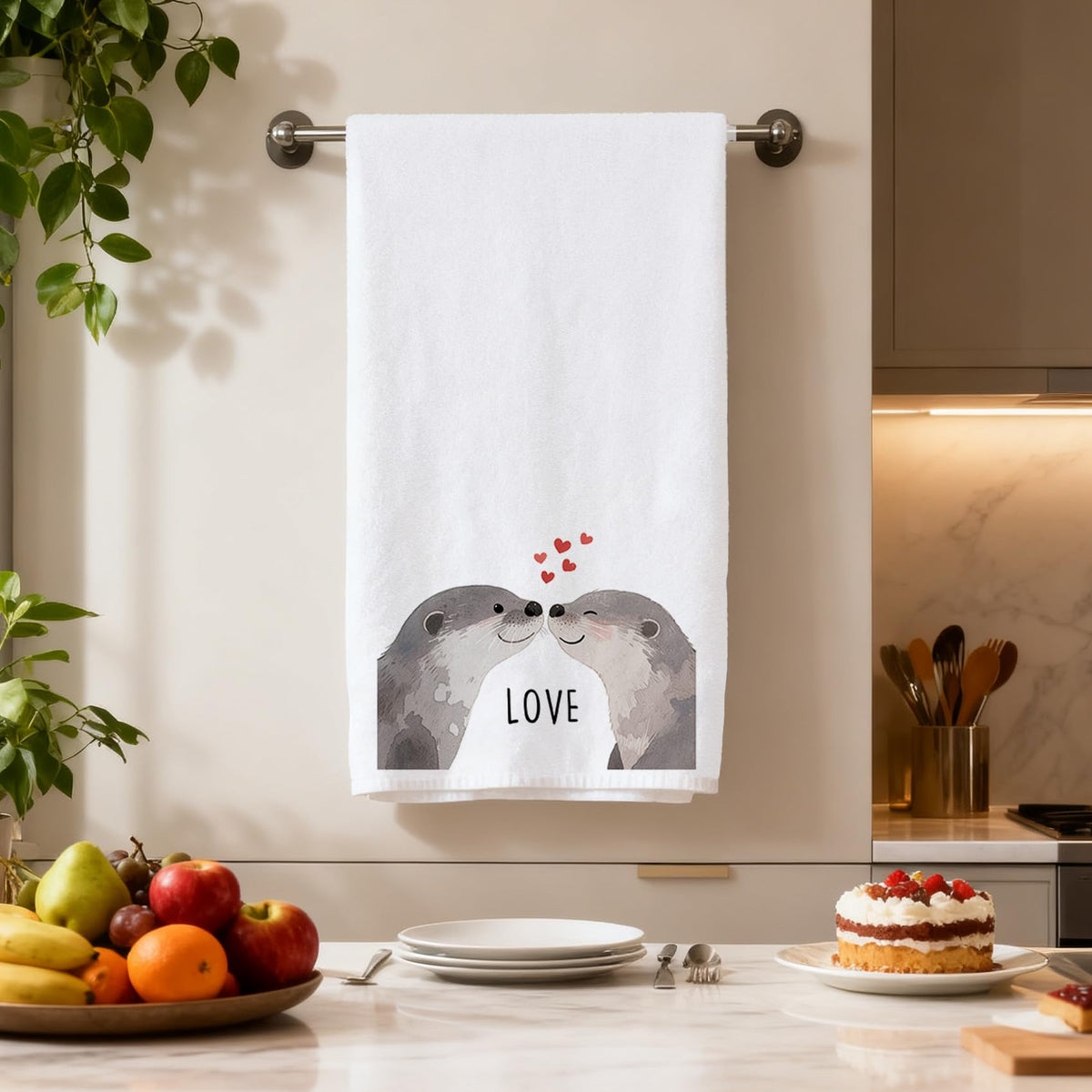 Yeeaulpa Otter Gifts Kitchen Towel,Otter, Otter Birthday Gifts,Sailing Gift Towels,Marine Biology Present,Sea Swimming Presents,Nautical