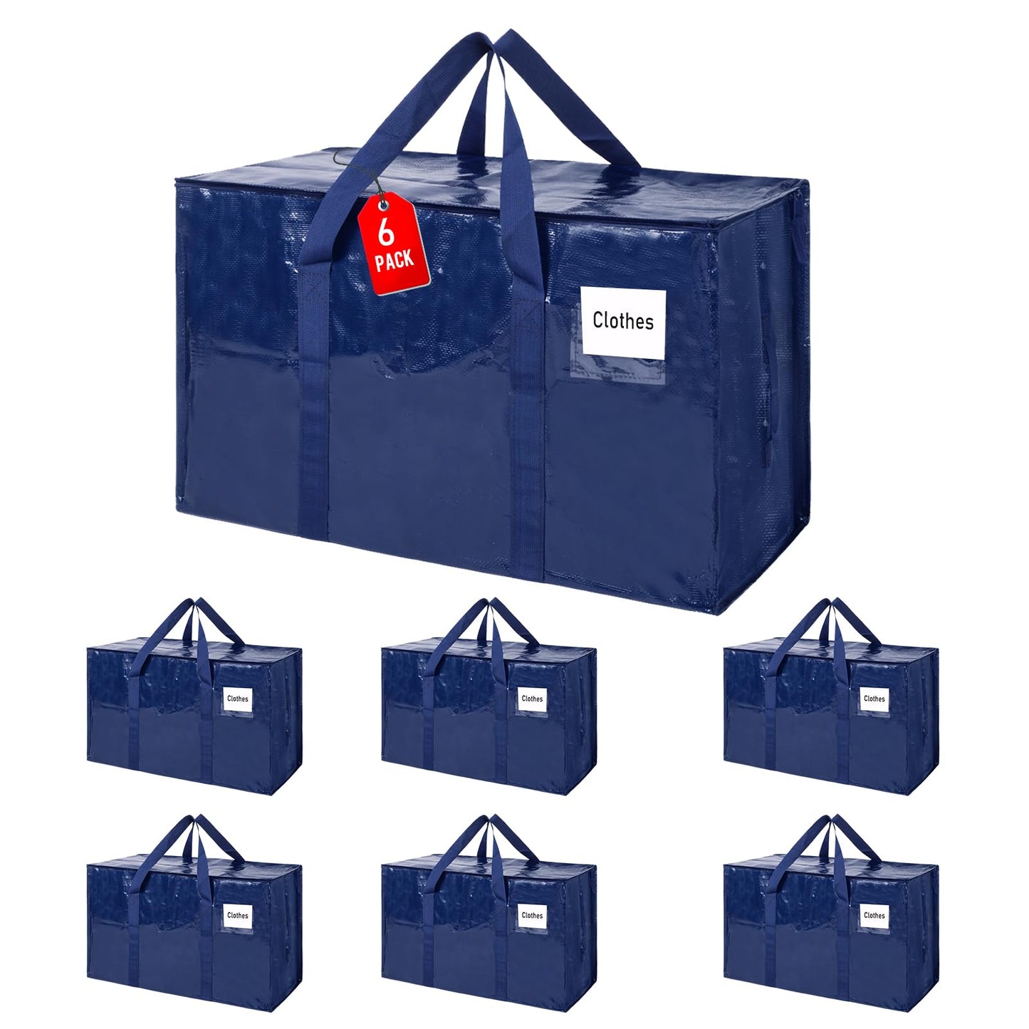 ZFWDSY Moving Bags 93 L,6-Pack Storage Bags Moving Boxes Alternatives