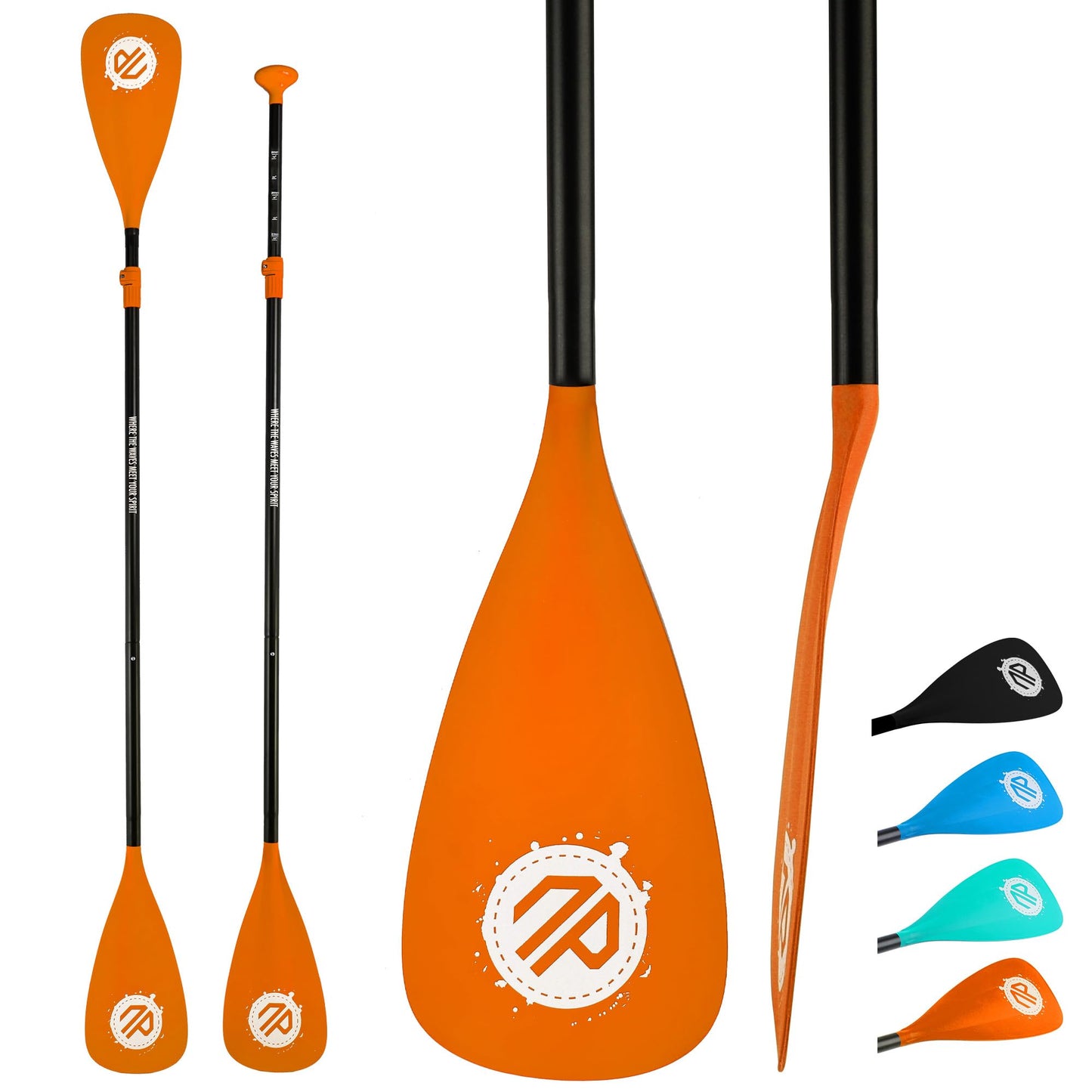 Niphean Sup Paddle Board Paddle, 3&5-Piece Detachable Floating Paddle Board Oar, Adjustable Kayak Paddle, Durable Paddle Board Accessories