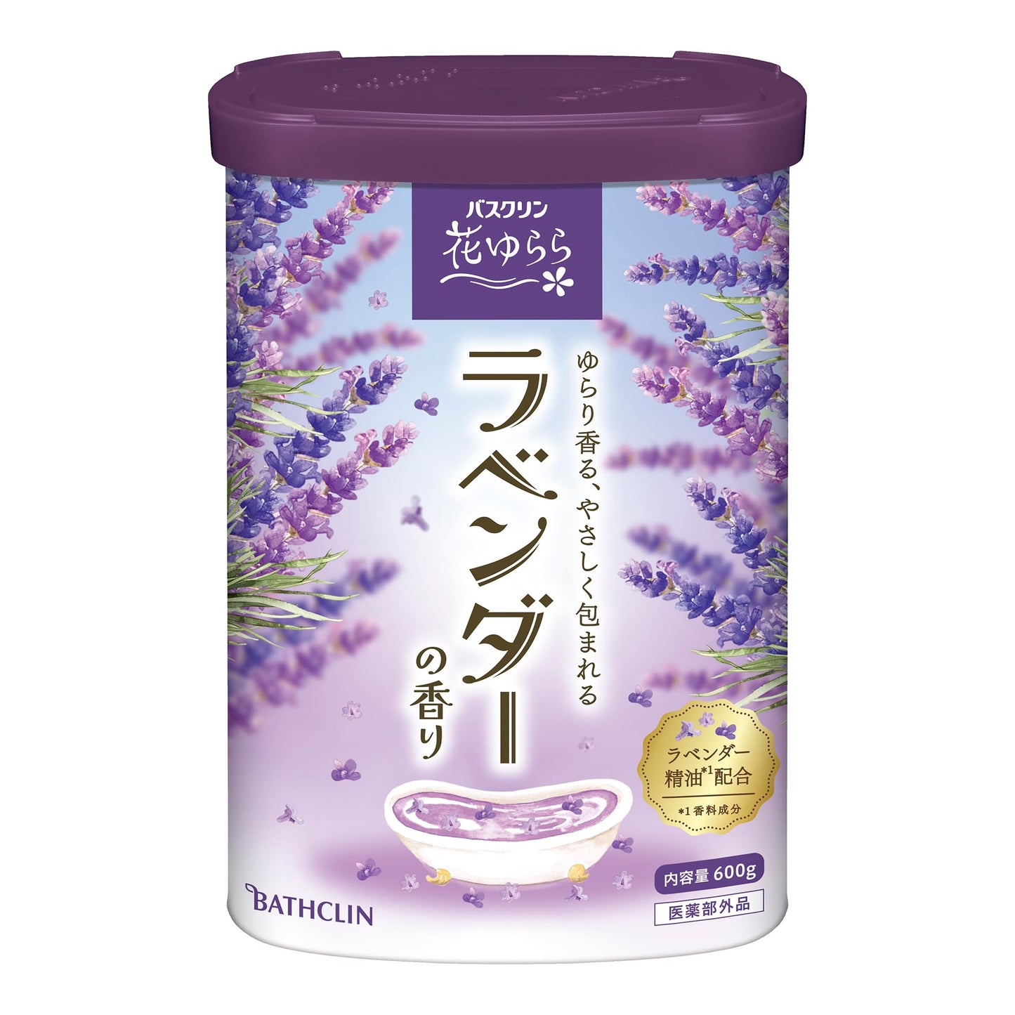(Non-medicinal products) Bathclin bath salt Lavender scent 600g (about 30 times) Fatigue recovery