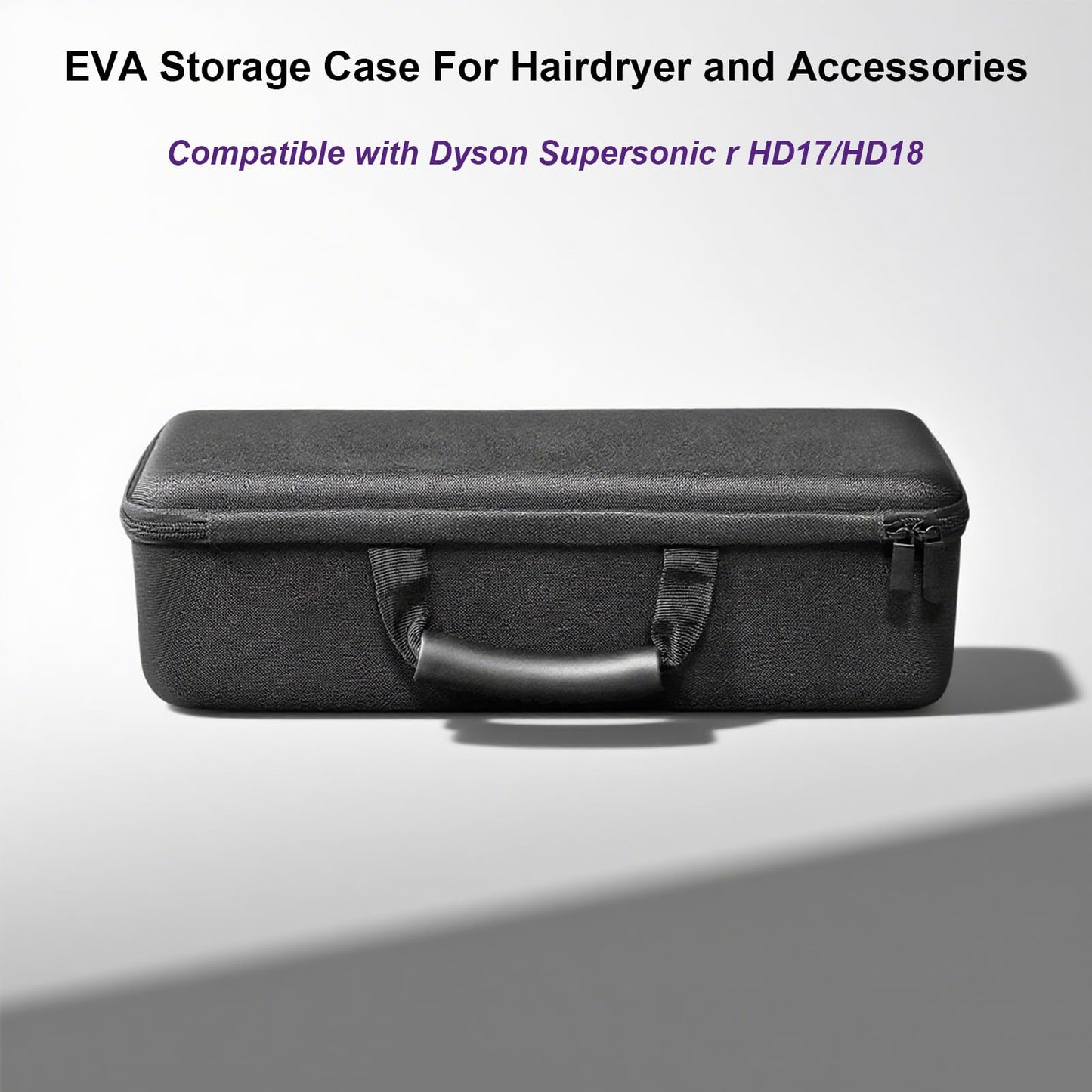 EUGOOCX Hard Travel Case Compatible with Dyson Hair Dryer HD17 HD18, EVA Carrying Storage Bag for Supersonic R Hairdryer and Accessories
