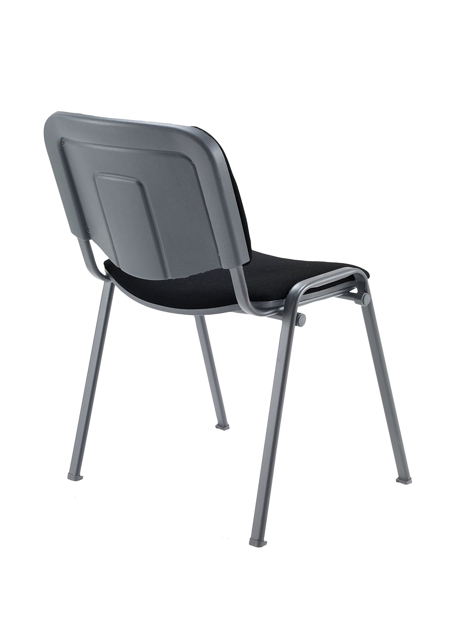 Office Hippo Heavy Duty Stackable Reception Chair, Black Frame, Fabric, Black