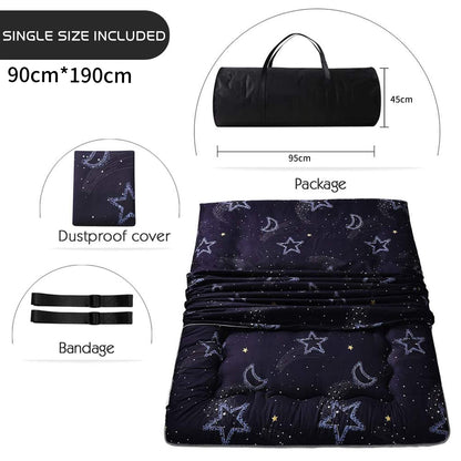 MAXYOYO Japanese Floor Futon Mattress, Thicken Tatami Mat Sleeping Pad Foldable Roll Up Mattress Dormitory Pad Floor Lounger Pillow Bed
